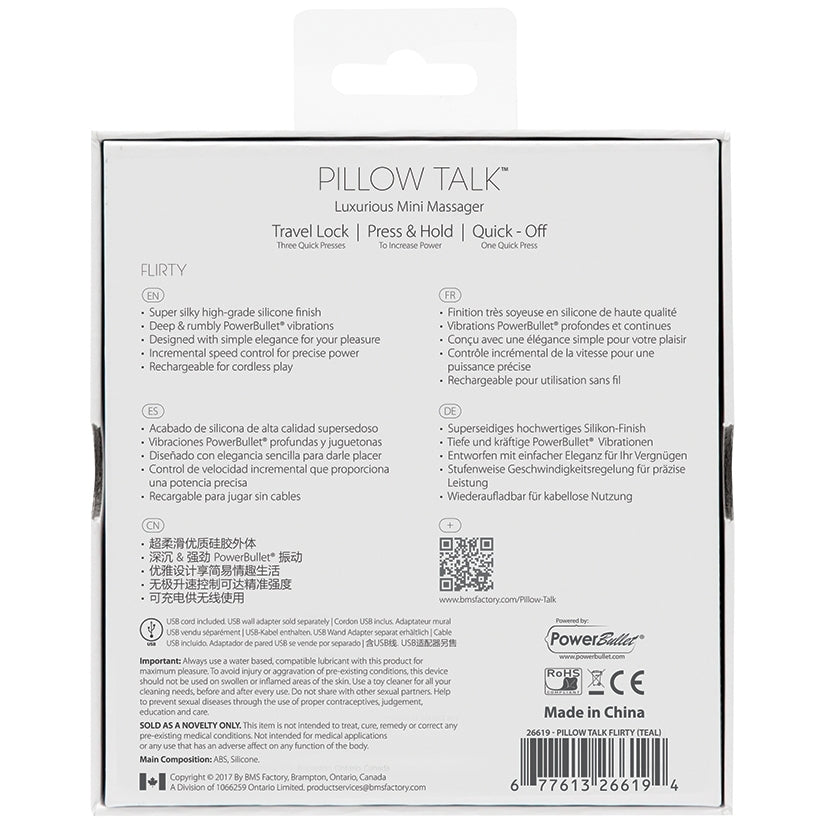 Pillow Talk Flirty Mini Massager-Pink 4.25