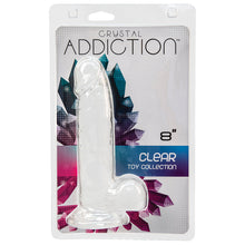 Load image into Gallery viewer, Crystal Addiction Dong W/ Balls-Clear 8
