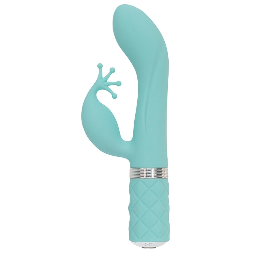 Pillow Talk Kinky Dual Massager-Teal 8.5