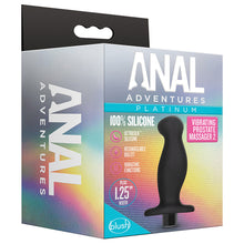 Load image into Gallery viewer, Anal Adventures Platinum Silicone Vibrating Prostate Massager 02Ê-Black
