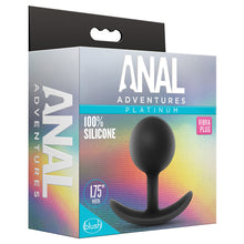 Load image into Gallery viewer, Anal Adventures Platinum Silicone Vibra Plug Black
