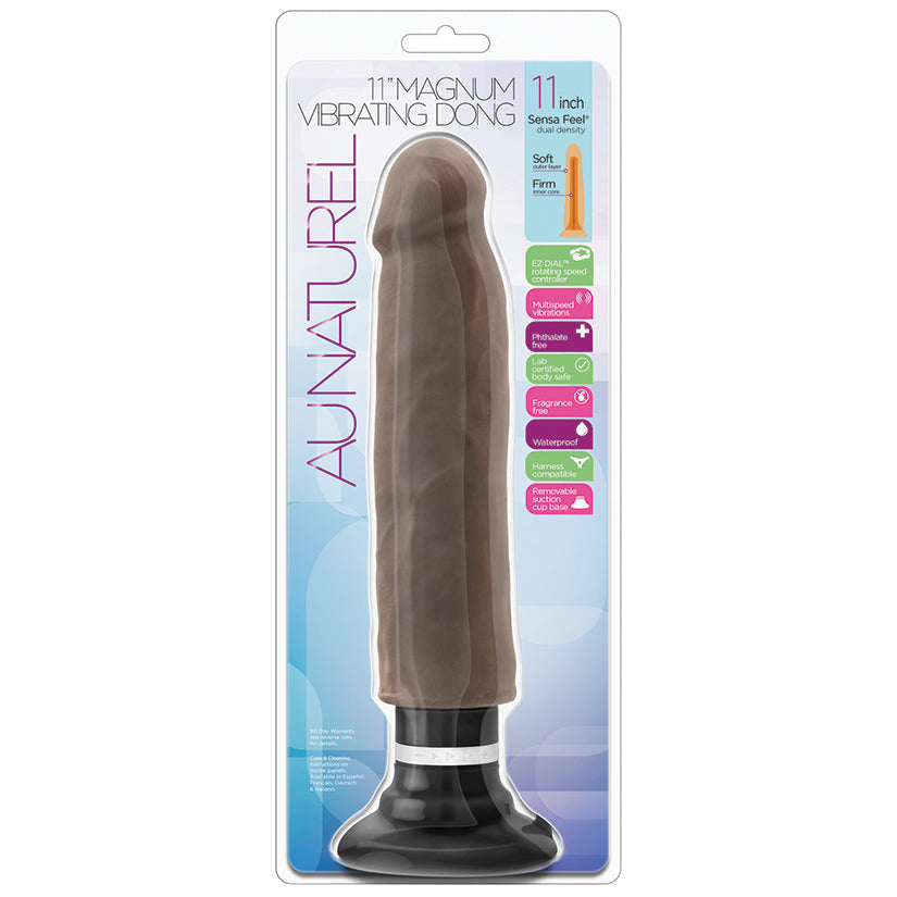 Au Naturel Sensa Feel Magnum Vibrating Dong-Chocolate 11