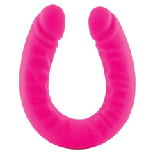 Load image into Gallery viewer, Ruse Silicone Slim Double Dong-Hot Pink 18
