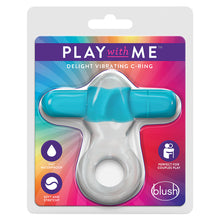 Load image into Gallery viewer, Play with Me Delight Vibrating C-Ring-Blue
