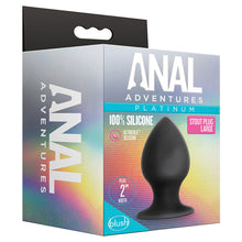 Load image into Gallery viewer, Anal Adventures Platinum Silicone Anal Stout Plug  Large Black
