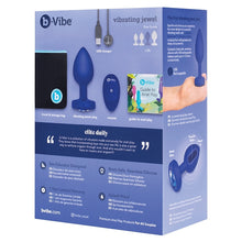 Load image into Gallery viewer, B-Vibe Vibrating Jewel Plug-Navy XL
