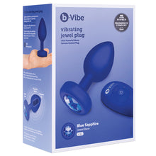 Load image into Gallery viewer, B-Vibe Vibrating Jewel Plug-Navy XL
