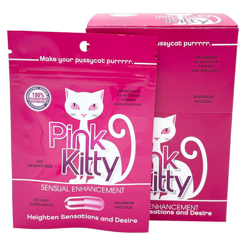 Pink Kitty Single Pill Display of 24