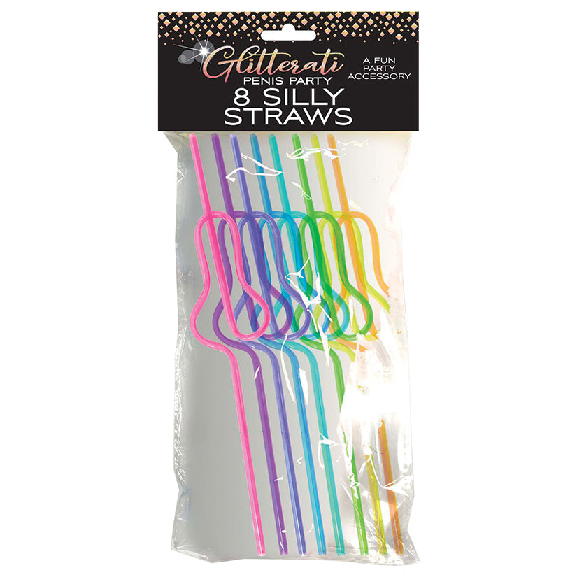 Glitterati Silly Penis Straws Pack of 8