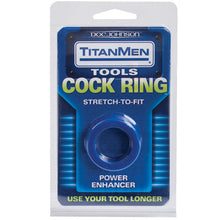 Load image into Gallery viewer, TitanMen Cock Ring Stretch To Fit-Blue
