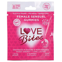 Load image into Gallery viewer, Love Bites Female Sensual Gummies 2pk Display of 12
