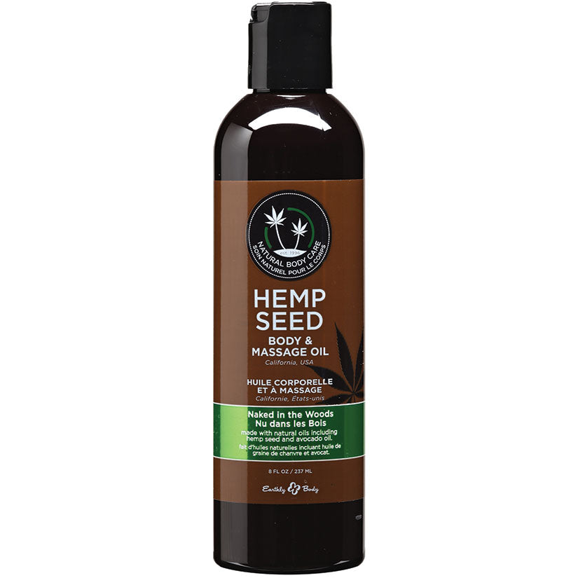 Earthly Body Hemp Seed Massage & Body Oil-Naked in the Woods 8oz