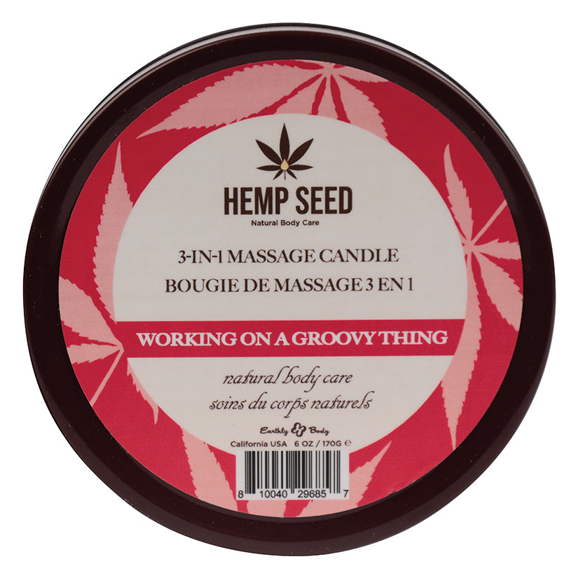 Hemp Seed 3-in-1 Massage Candle-Working On A Groovy Thing 6oz