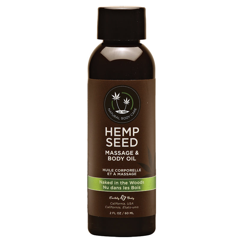 Earthly Body Hemp Seed Massage Oil-Naked in the Woods 2oz