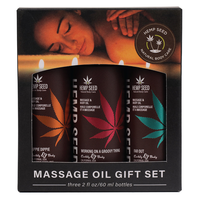 Hemp Seed Summer Massage Oil Trio Gift Set