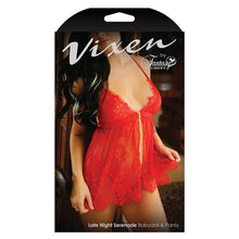 Load image into Gallery viewer, Fantasy Lingerie Vixen Late Night Serenade Babydoll &amp; G-String-Red O/S-Boxed
