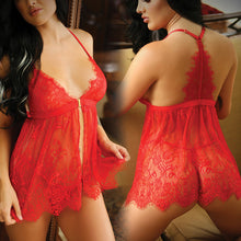 Load image into Gallery viewer, Fantasy Lingerie Vixen Late Night Serenade Babydoll &amp; G-String-Red O/S-Boxed
