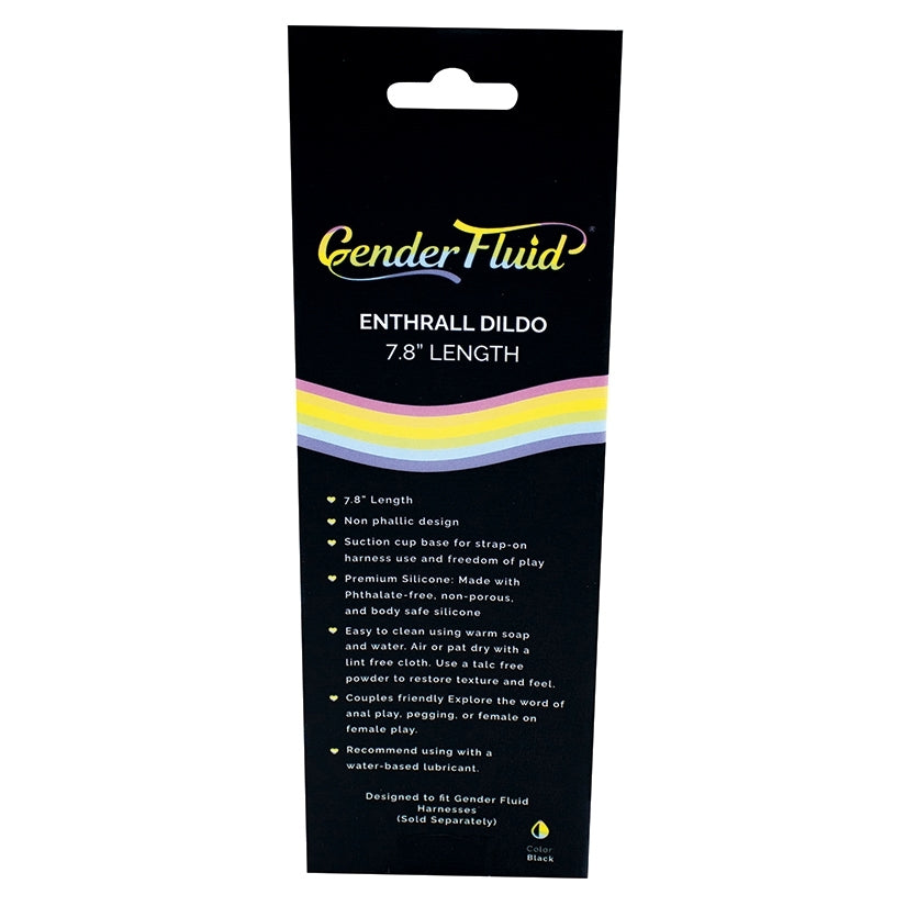 Gender Fluid Enthrall Strap On Dildo-Black 7.8