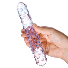 Load image into Gallery viewer, Glas Purple Rose Nubby Dildo
