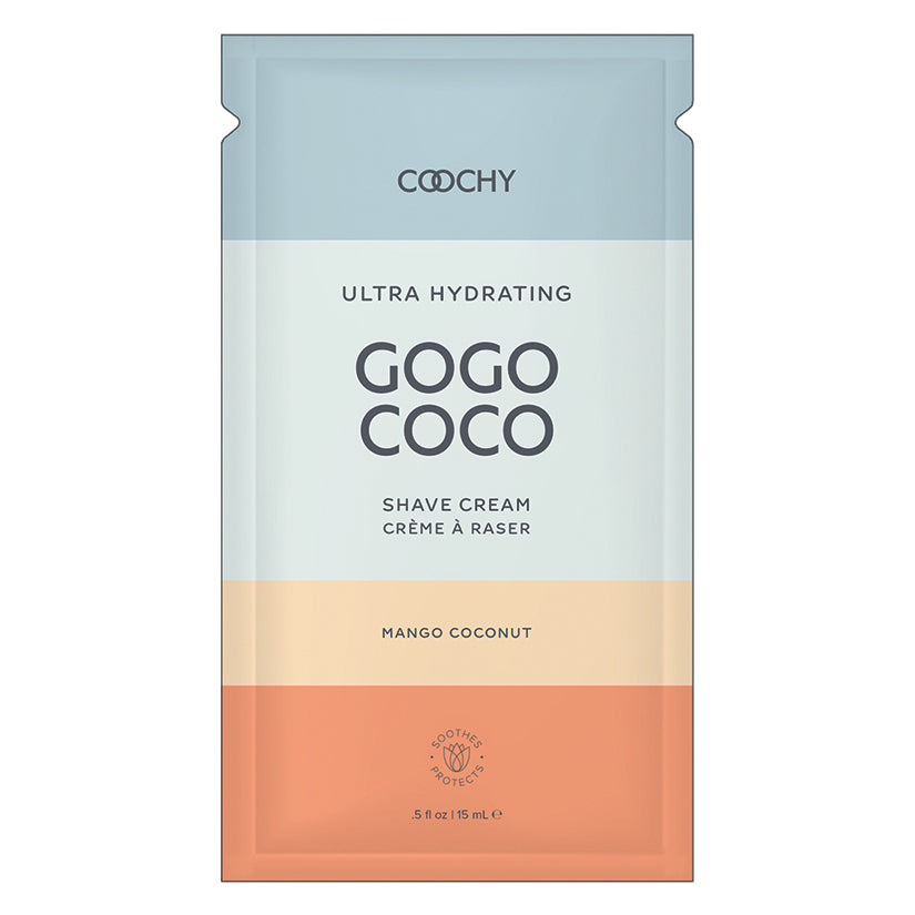 Coochy Ultra Gogo Coco Hydrating Shave Cream-Mango Coconut 10ml Foil Bag of 24