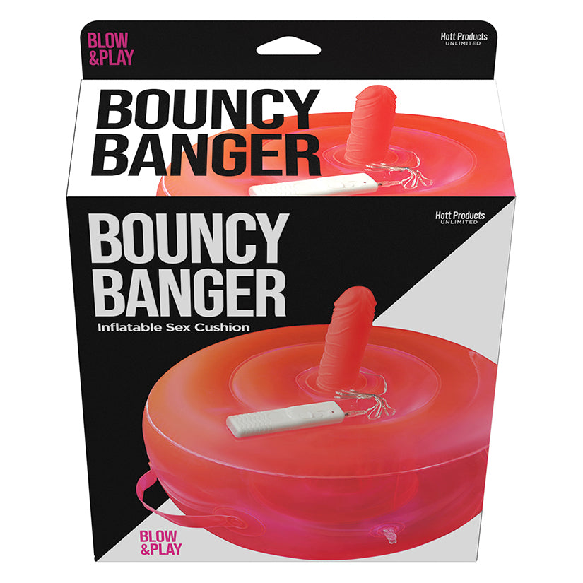 Bouncy Banger Inflatable Cushion with Wire Controller Vibe Dildo