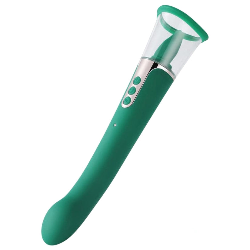 Honey Play Box Succion 3in1 Clitoral Sucking G Spot Vibrator-Green