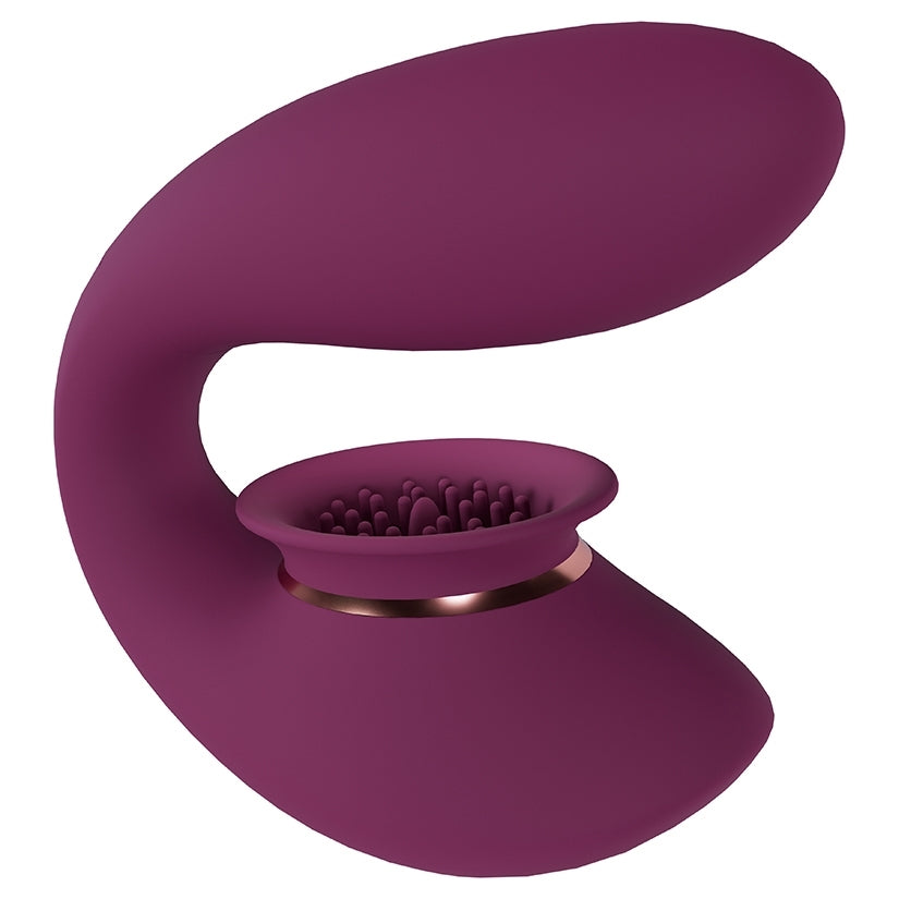 Shots Innovation Twitch 3 Rechargeable Vibrator & Suction-Burgundy