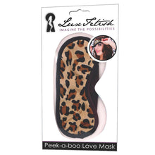 Load image into Gallery viewer, Lux Fetish Peek-A-Boo Love Mask-Leopard
