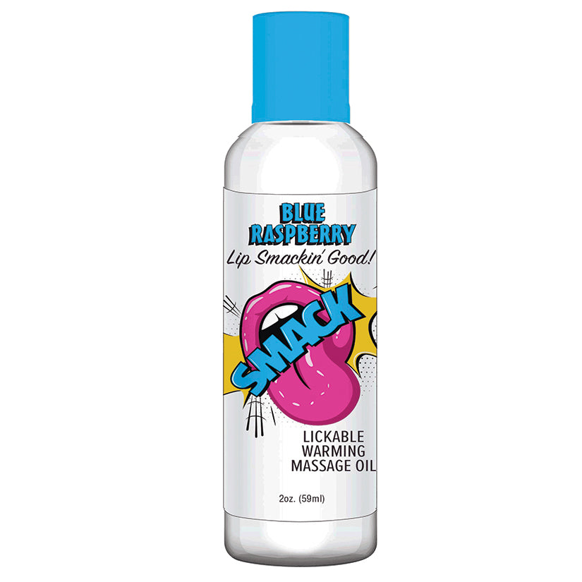 Smack Warming Massage Oil-Blue Raspberry 2oz