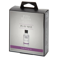 Load image into Gallery viewer, Fifty Shades of Grey Play Nice Vanilla Massage Oil 90ml
