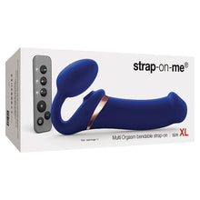 Load image into Gallery viewer, Strap On Me Multi Orgasm Bendable Strap-On-Night Blue XL
