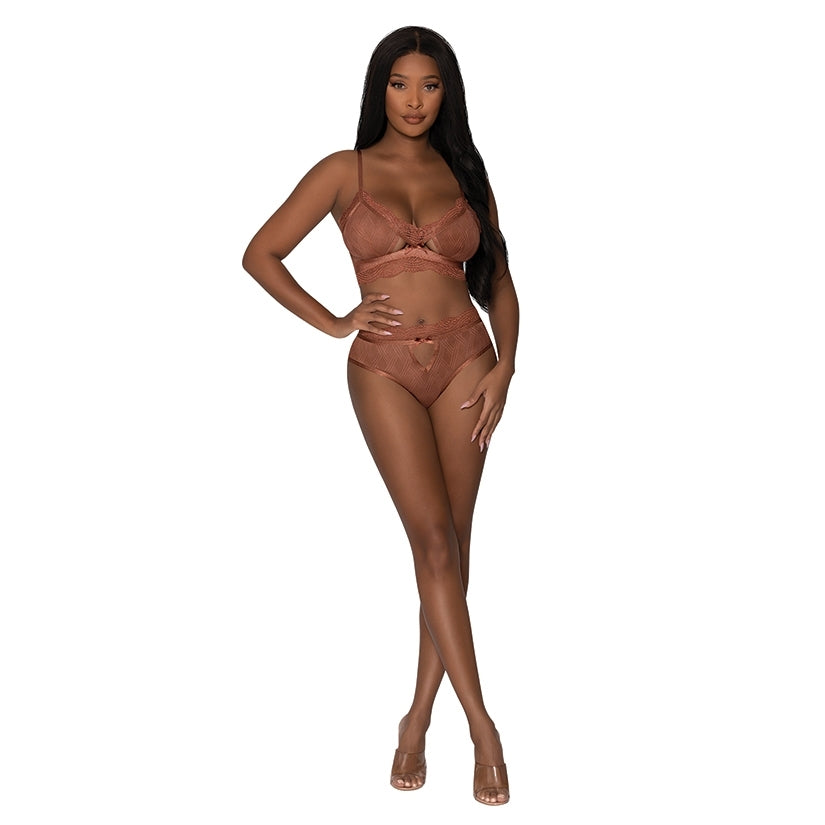 Magic Silk Bralette & G-Panty-Brown S/M-Boxed
