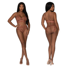 Load image into Gallery viewer, Magic Silk Bralette &amp; G-Panty-Brown L/XL-Boxed
