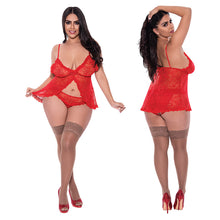 Load image into Gallery viewer, Magic Silk Babydoll &amp; Panty Set-Red QUEEN-Boxed
