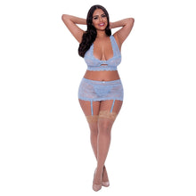 Load image into Gallery viewer, Magic Silk Bralette, Skirt &amp; G-String-Blue QUEEN-Boxed
