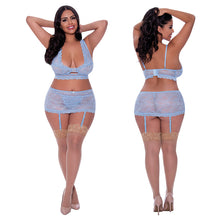 Load image into Gallery viewer, Magic Silk Bralette, Skirt &amp; G-String-Blue QUEEN-Boxed
