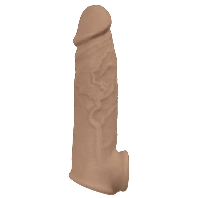 Natural Realskin Vibrating Penis Xtender-Brown