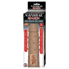 Load image into Gallery viewer, Natural Realskin Spiked Vibrating Penis Xtender-Brown
