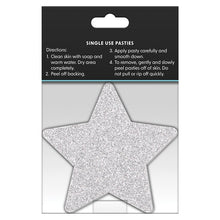 Load image into Gallery viewer, Pretty Pasties Glitter StarsRed/Silver 2pk
