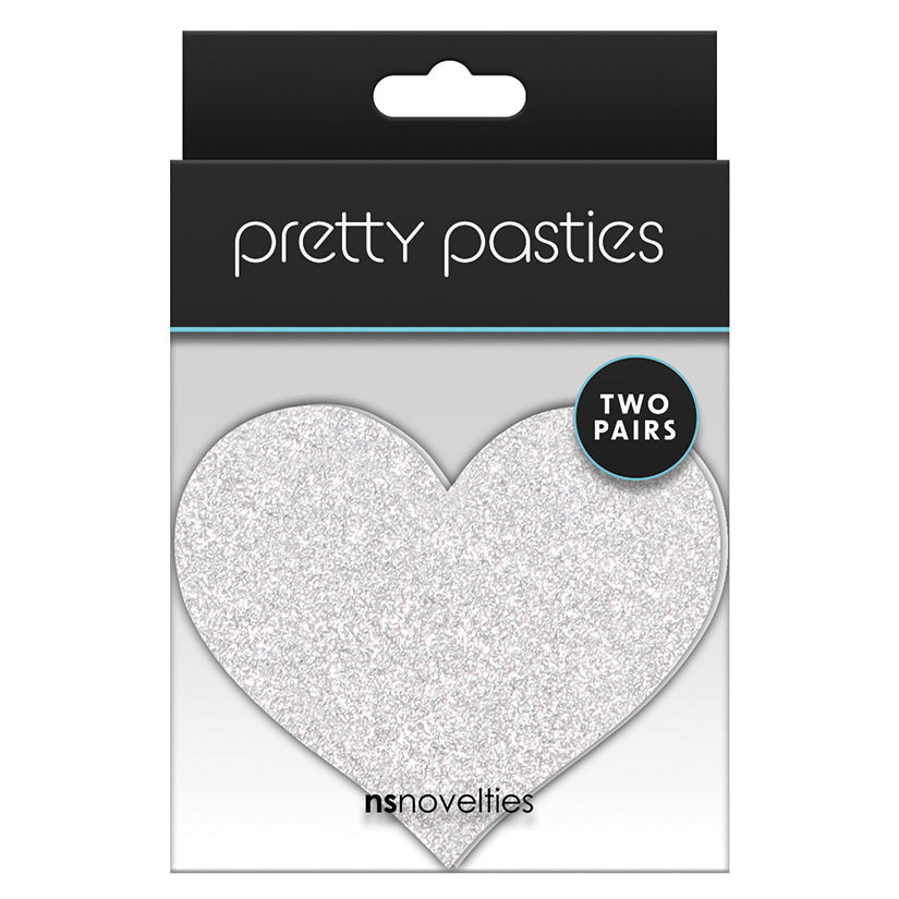 Pretty Pasties Glitter HeartsRed/Silver 2pk