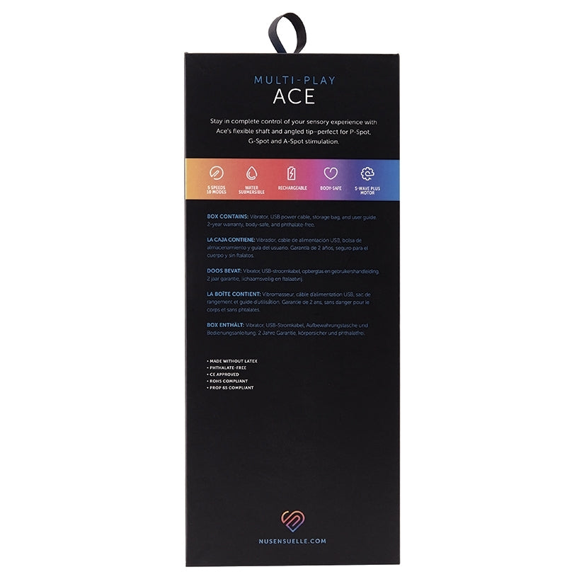 Sensuelle Multi Play Ace 15 Function Prostate Vibe-Black