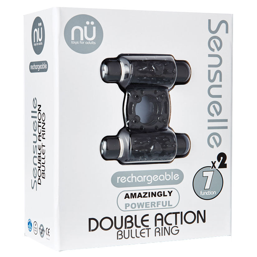 Sensuelle 7 Function Double Action C-Ring-Black