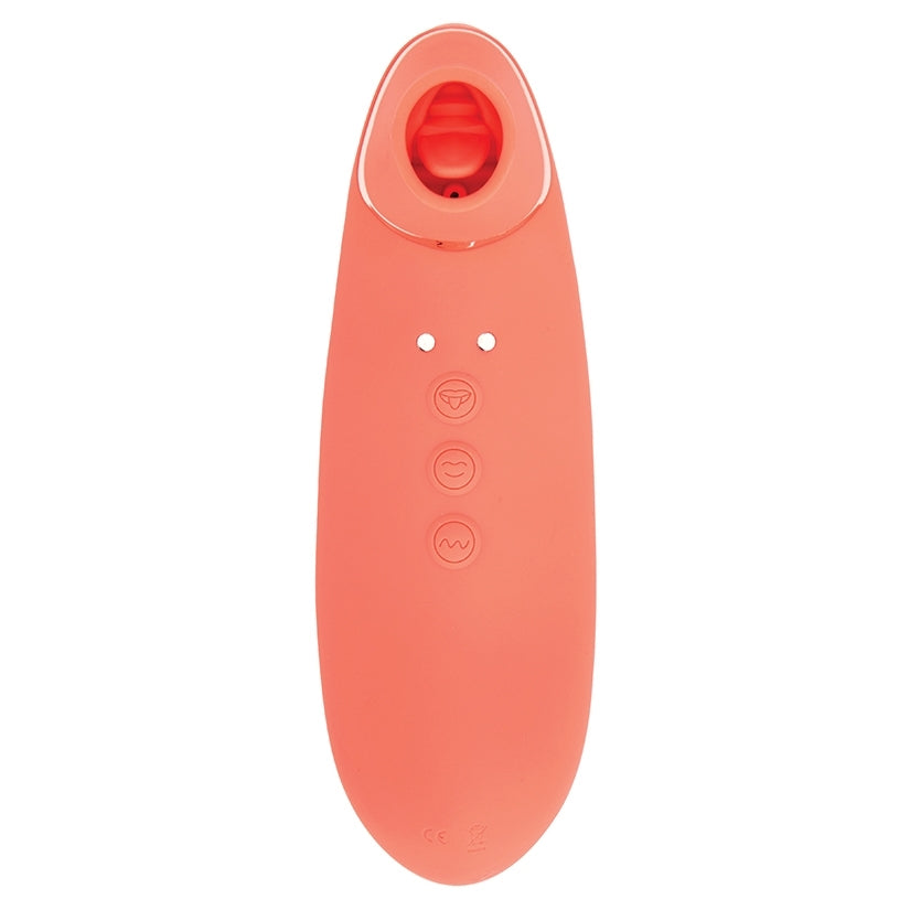 Sensuelle Trinitii 3-in-1 Suction Tongue-Coral
