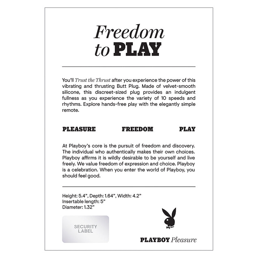 Playboy Pleasure Trust The Thrust