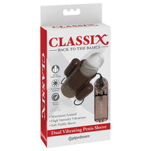 Load image into Gallery viewer, Classix Dual Vibrating Penis Sleeve-Smoke
