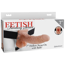 Load image into Gallery viewer, Fetish Fantasy Series Hollow Strap-On with Balls-Vanilla 7
