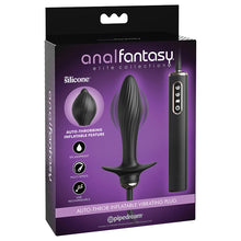 Load image into Gallery viewer, Anal Fantasy Elite Auto Throb Inflatable Vibrating Plug-Black
