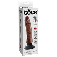 Load image into Gallery viewer, King Cock Vibrating Cock-Brown 7
