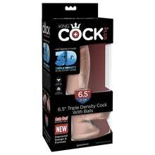 Load image into Gallery viewer, King Cock Plus Triple Density Cock with Balls-Light 6.5
