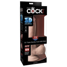 Load image into Gallery viewer, King Cock Plus Triple Density Cock with Balls-Light 7.5
